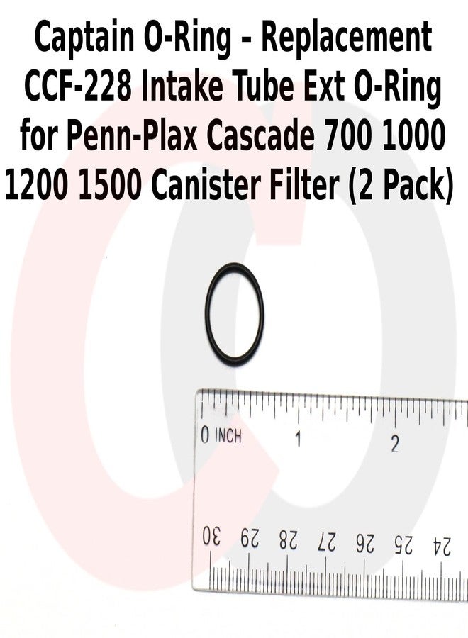 Captain O-Ring - Replacement CCF-228 Intake Tube Extension O-Ring for Penn-Plax Cascade 700 1000 1200 1500 Canister Filter (2 Pack) - Image 2
